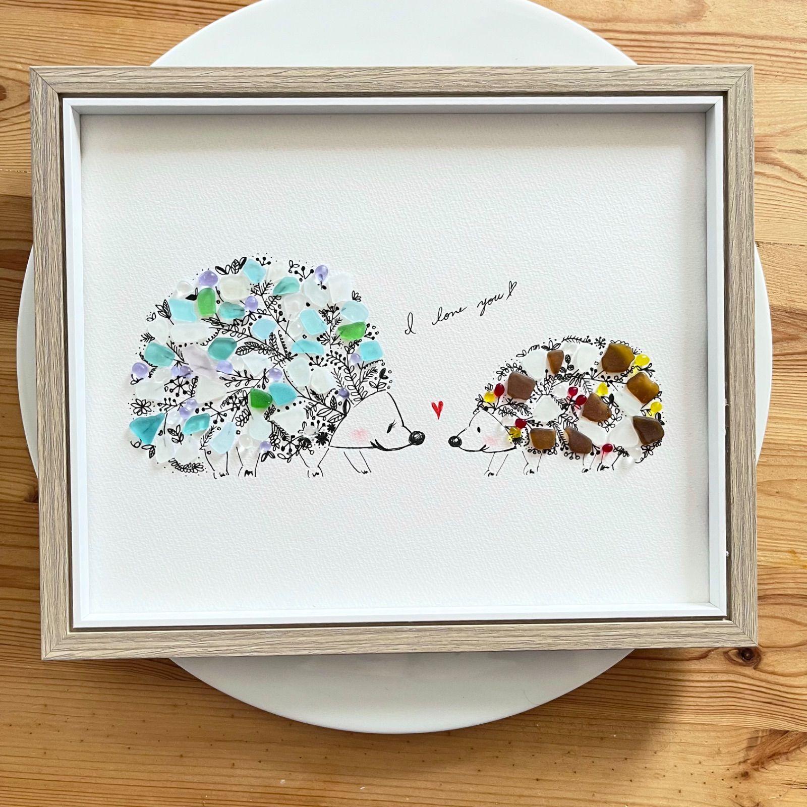 シーグラスアート ♡花咲くとっても和なお正月♡