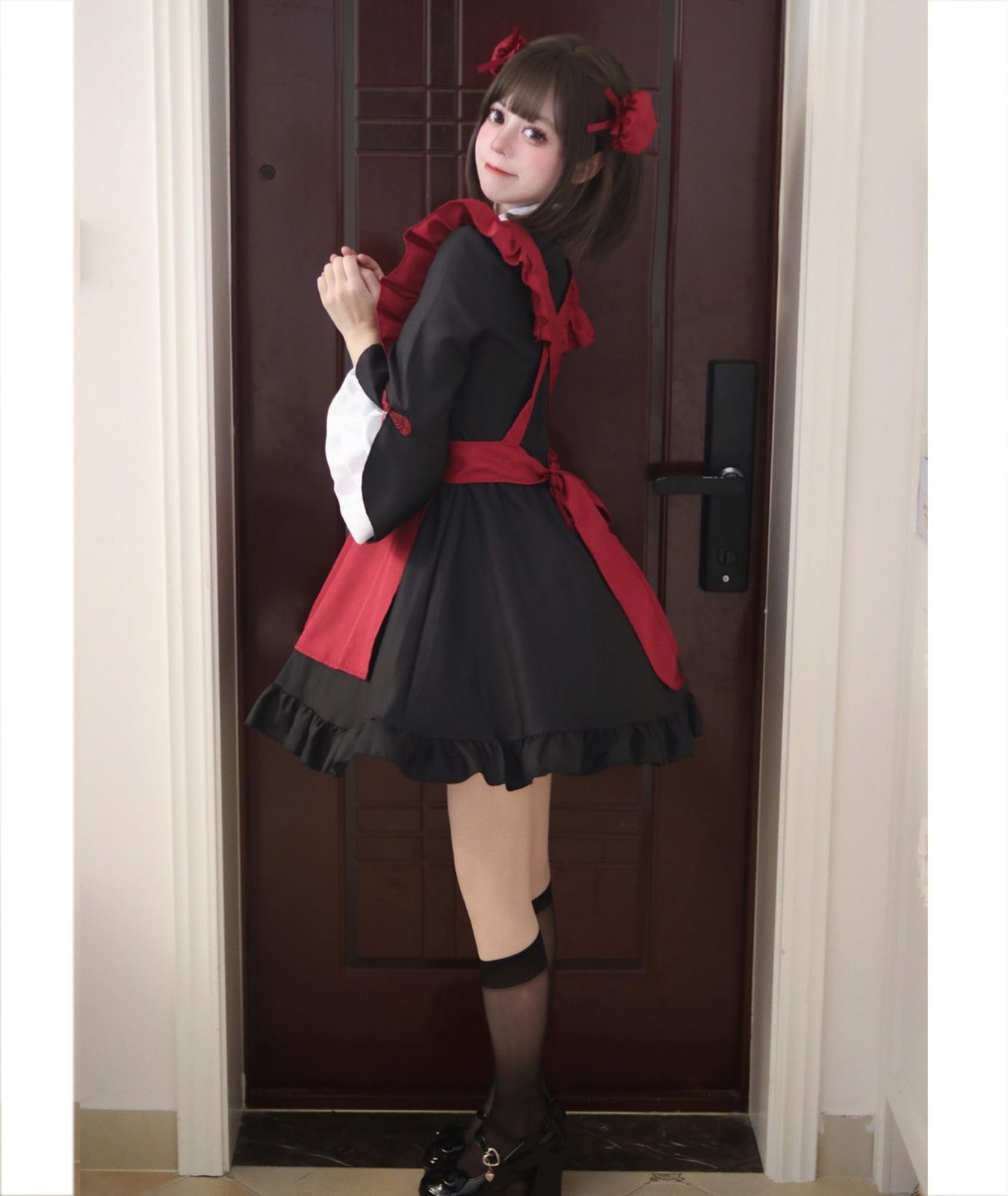 【数量限定】コスチューム 衣装 セクシー メイド服 仮装 小悪魔 メイド服コスプレ レディース ハロウィン 可愛い [YZZYQQ] メイド服 S-5XL