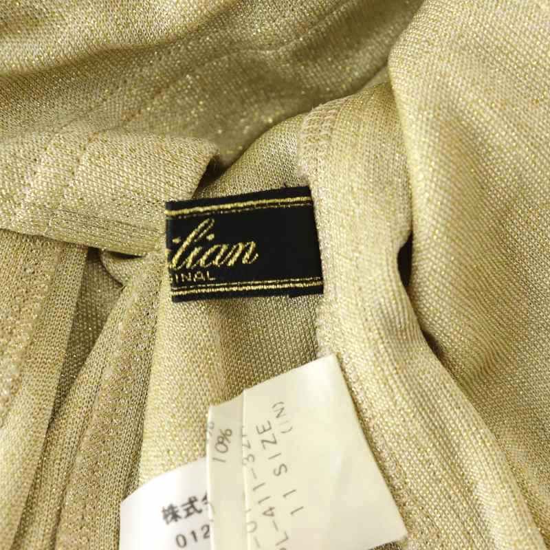 レリアン Leilian ハイネックプルオーバー （ゴールド） レリアン Leilian ハイネックラメショートスリーブプルオーバー
