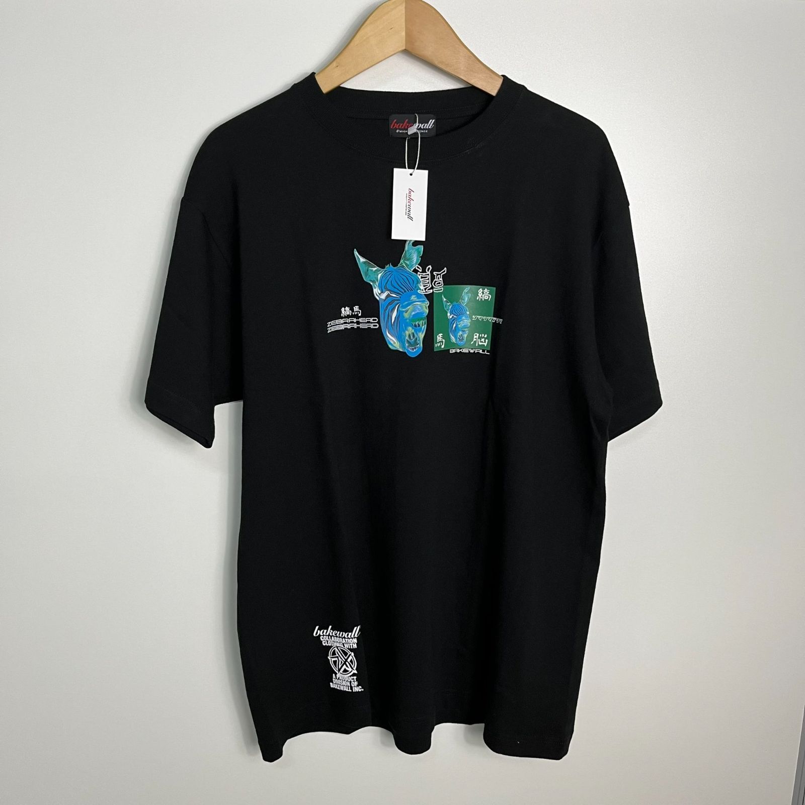 bake wall zebra head Tシャツ 半袖Tシャツ バンド バンT シマウマ