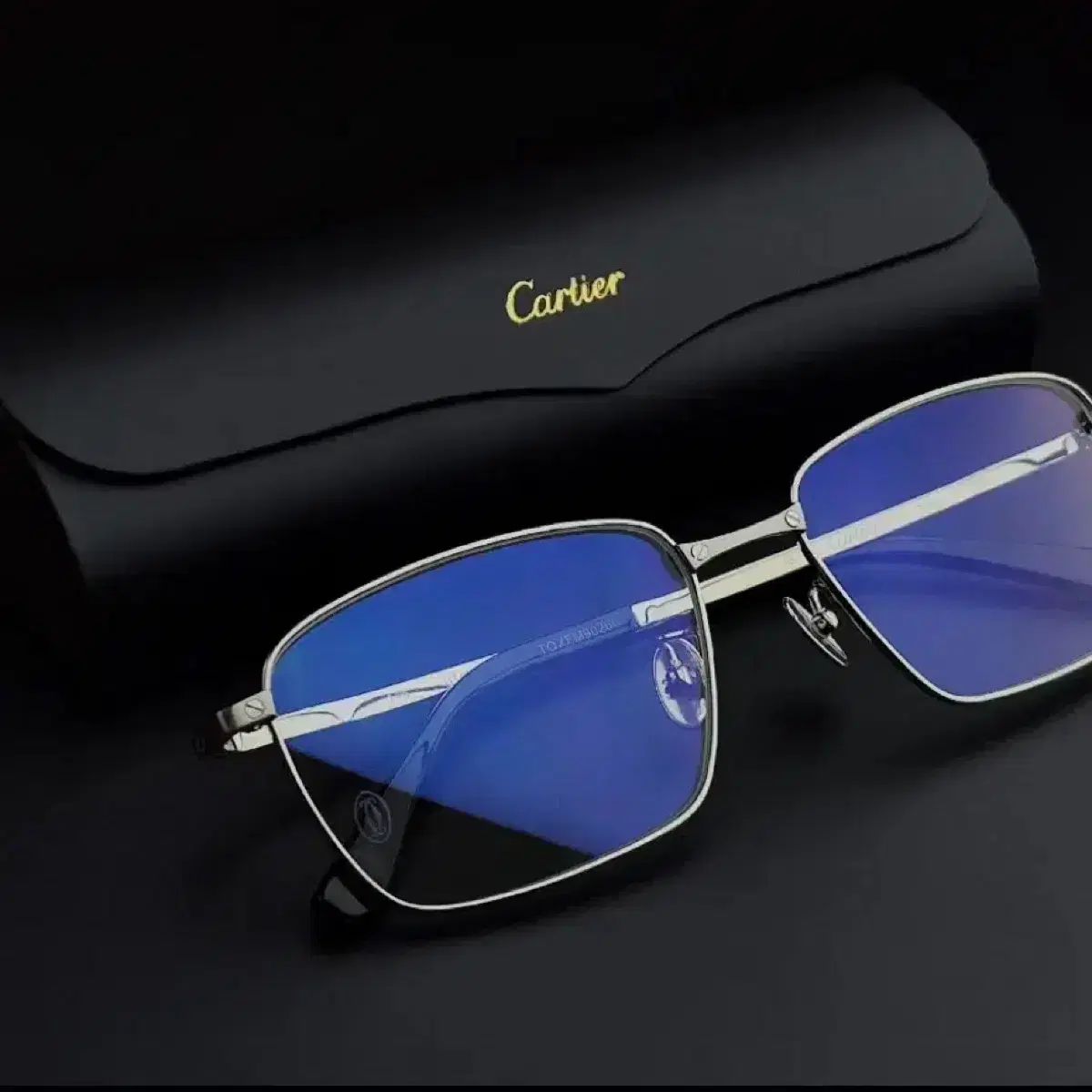 CARTIER/カルティエ/クリスタル付シルバーサングラス CARTIER カルティエ ティアドロップ サングラス アイウエア 58