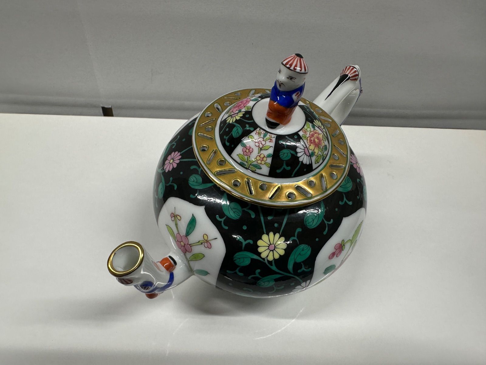 HEREND ヘレンド シノワズリ 西安の黒 SN ティータイムセット カップ-ソーサー クリーマー ティーポット SKLAD-KIRPICHA_RU