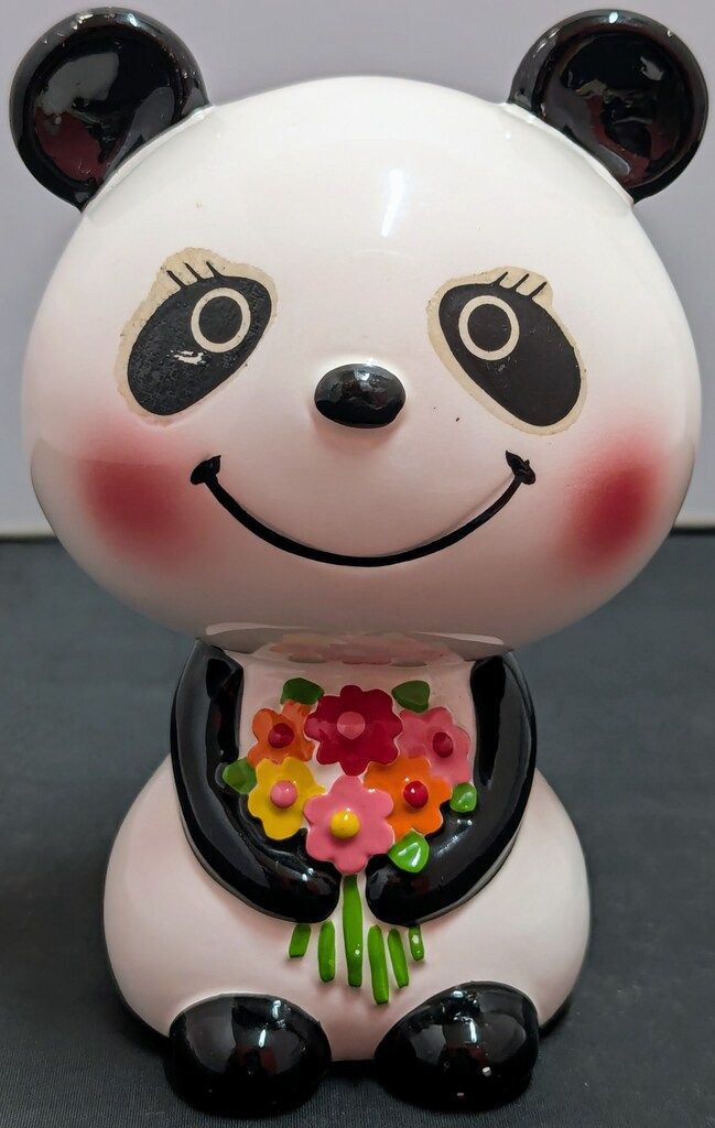内藤ルネ　陶器製　パンダ6体セット 内藤ルネ陶器製パンダ6体セット