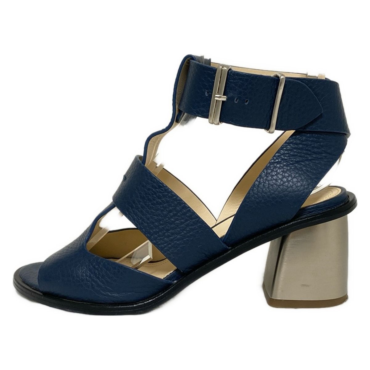 JILSANDER ジルサンダー サンダル 36 レディース - ネイビー NAVY レザー