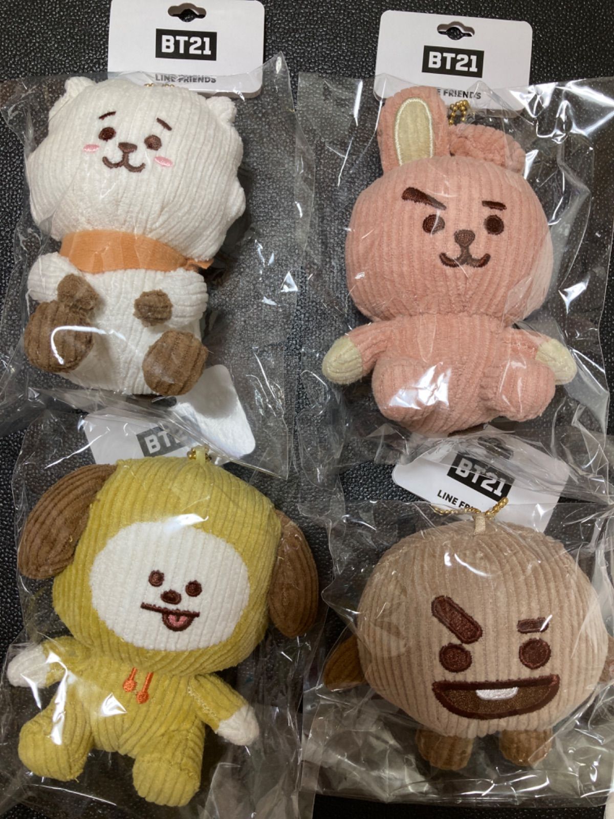 BT21 bt21 コーデュロイ マスコット クッキー RJ チミー - リンリン