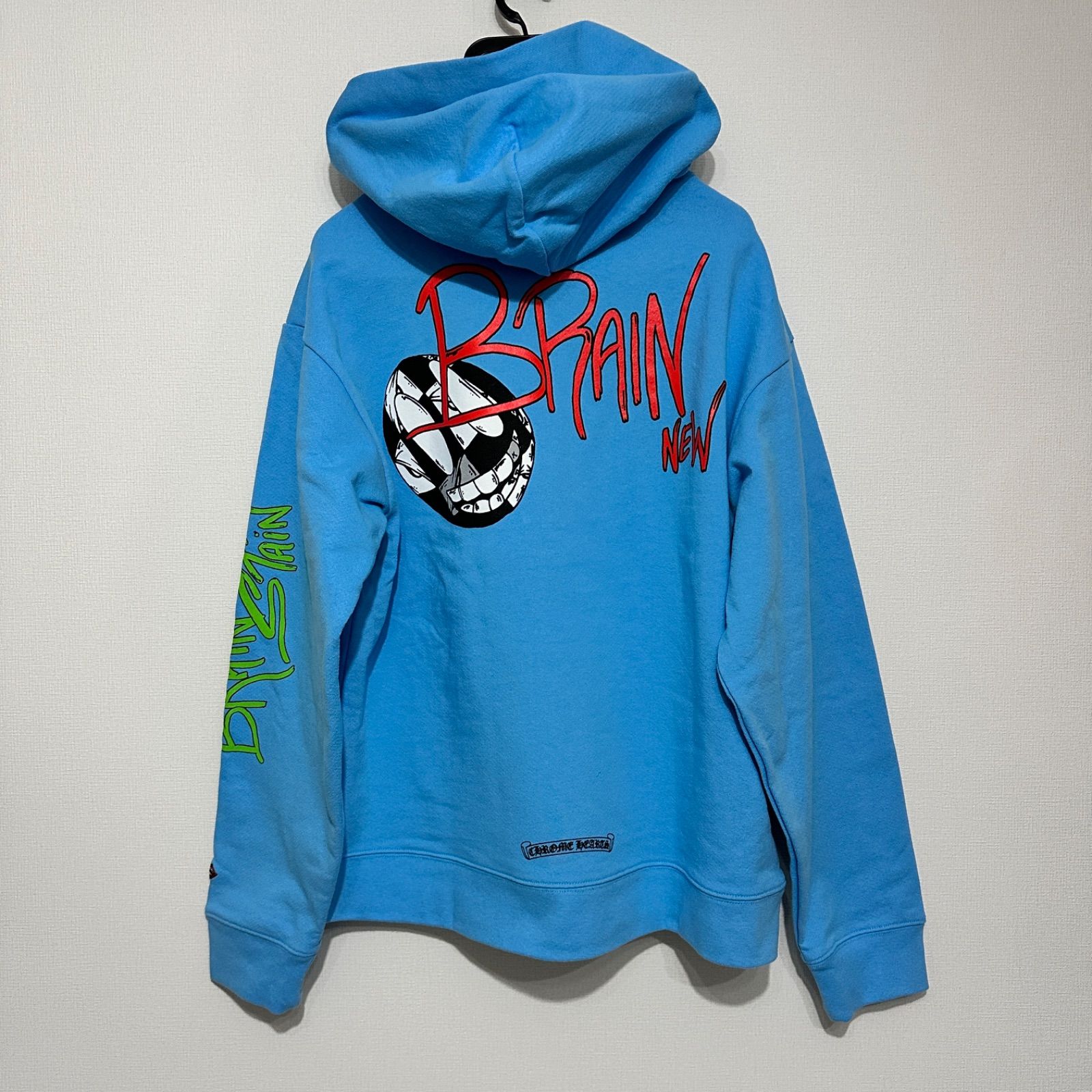 新品 L chrome hearts matty boy hoodie パーカー クロムハーツ マッティ ボーイ 水色 ブルー ライトブルー