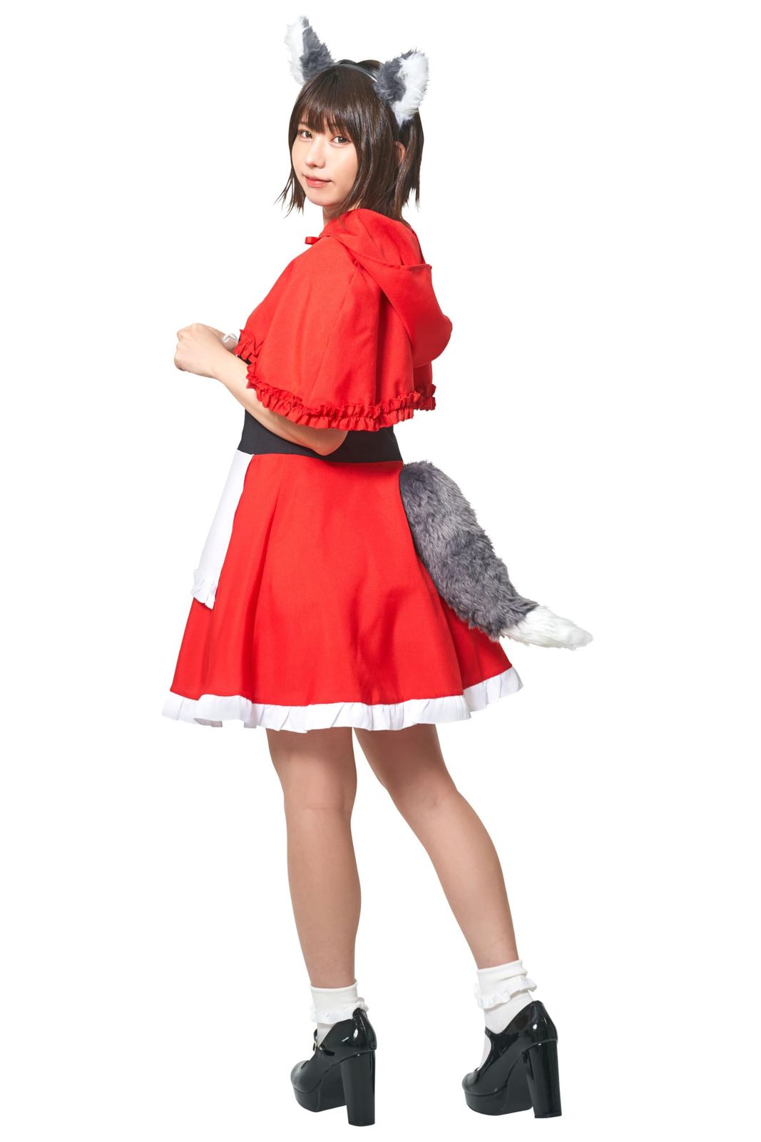 けもみみしっぽセット コスプレ ハロウィン おおかみ 狼 クリア