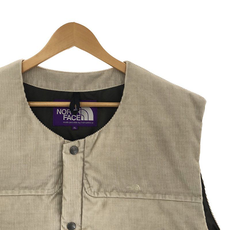 THE NORTH FACE PURPLE LABEL / ザノースフェイスパープルレーベル | Corduroy Down Vest /  ND2259N コーデュロイ オーバー ダウンベスト | XL | ナチュラル | メンズ - メルカリ