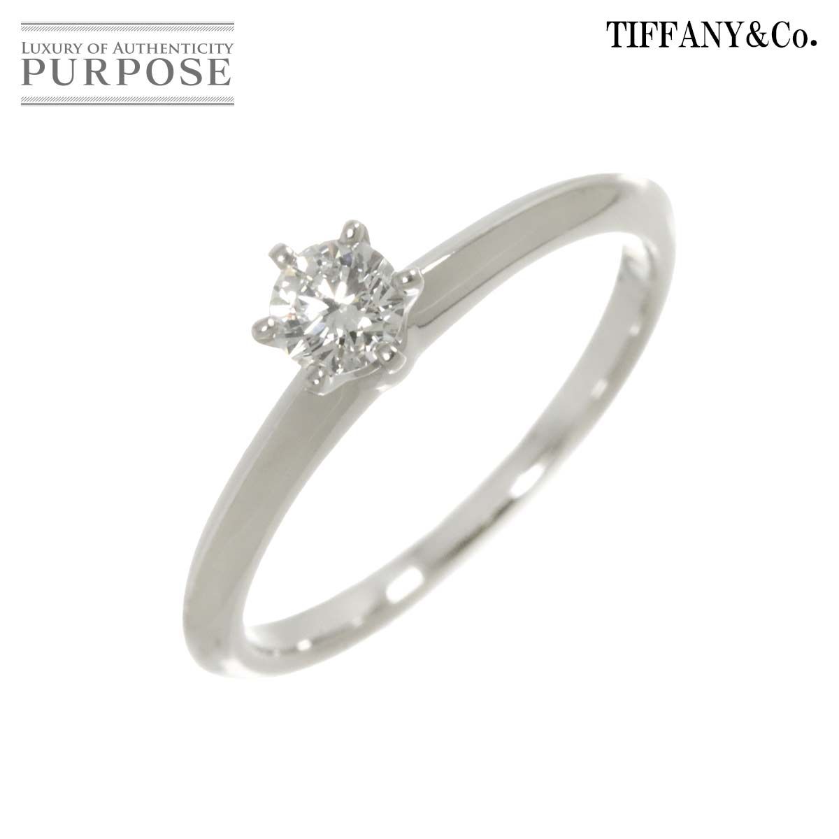 ティファニー TIFFANY&CO. ソリティア 11.5号 リング ダイヤ 0.24ct Pt  