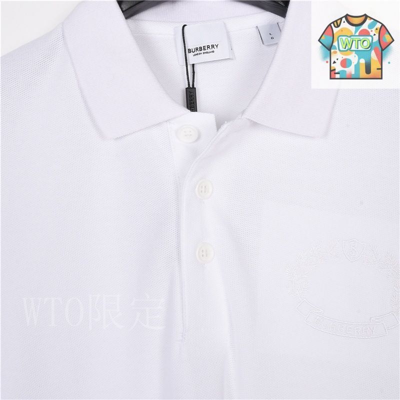 【レア】Burberrys　レース襟長袖ポロシャツ　ロゴ金ボタン　金刺繍　白　M POLO RALPH LAUREN】ポロラルフローレン ビッグポニー ロゴ刺繍