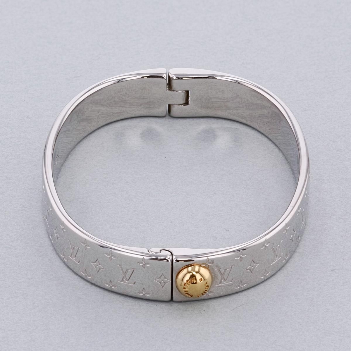 LOUIS VUITTON ルイヴィトン ｶﾌ･ﾅﾉｸﾞﾗﾑ 小物 ﾌﾞﾚｽﾚｯﾄ|ﾊﾞﾝｸﾞﾙ|ｱﾝｸﾚｯﾄ S Silver M00249 used AB
