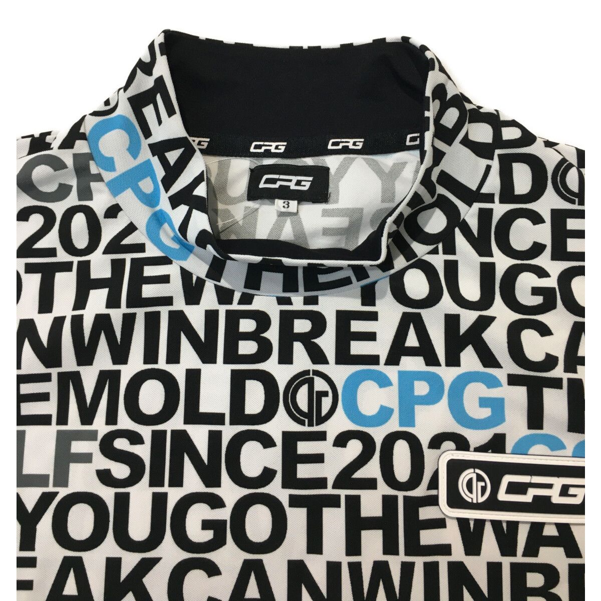 中古 メンズ シーピージーゴルフ CPG GOLF 半袖シャツ 3(L) 白 モック