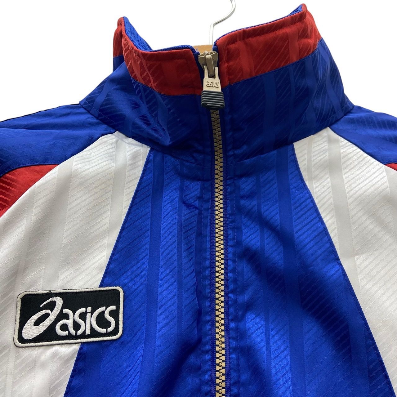 アシックス ウィンドブレーカー セットアップトレーニングウェア Lサイズ asics - アシックス トレーニングウェア 上下 セットアップ S ブルー