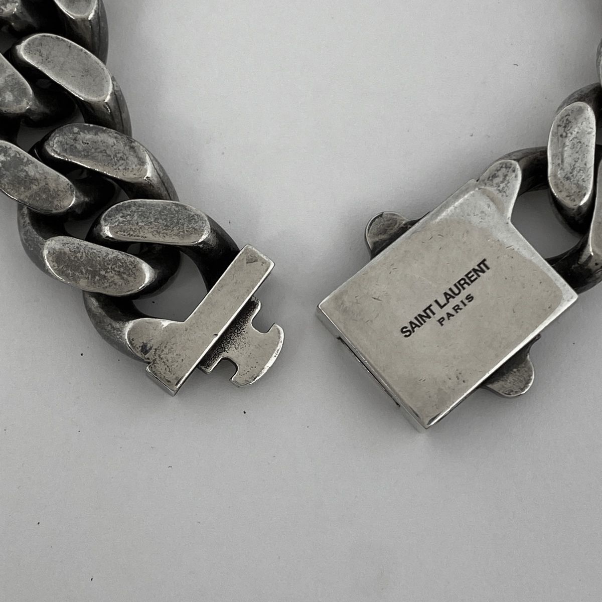 サンローラン SAINT LAURENT ロゴ チェーン ブレスレット シルバー  