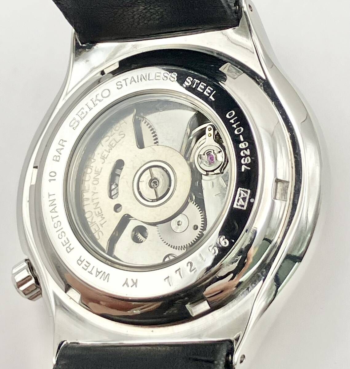 SEIKO セイコー 7S26-0110 自動巻き スケルトンバック オレンジダイヤル NICORILABO_COM