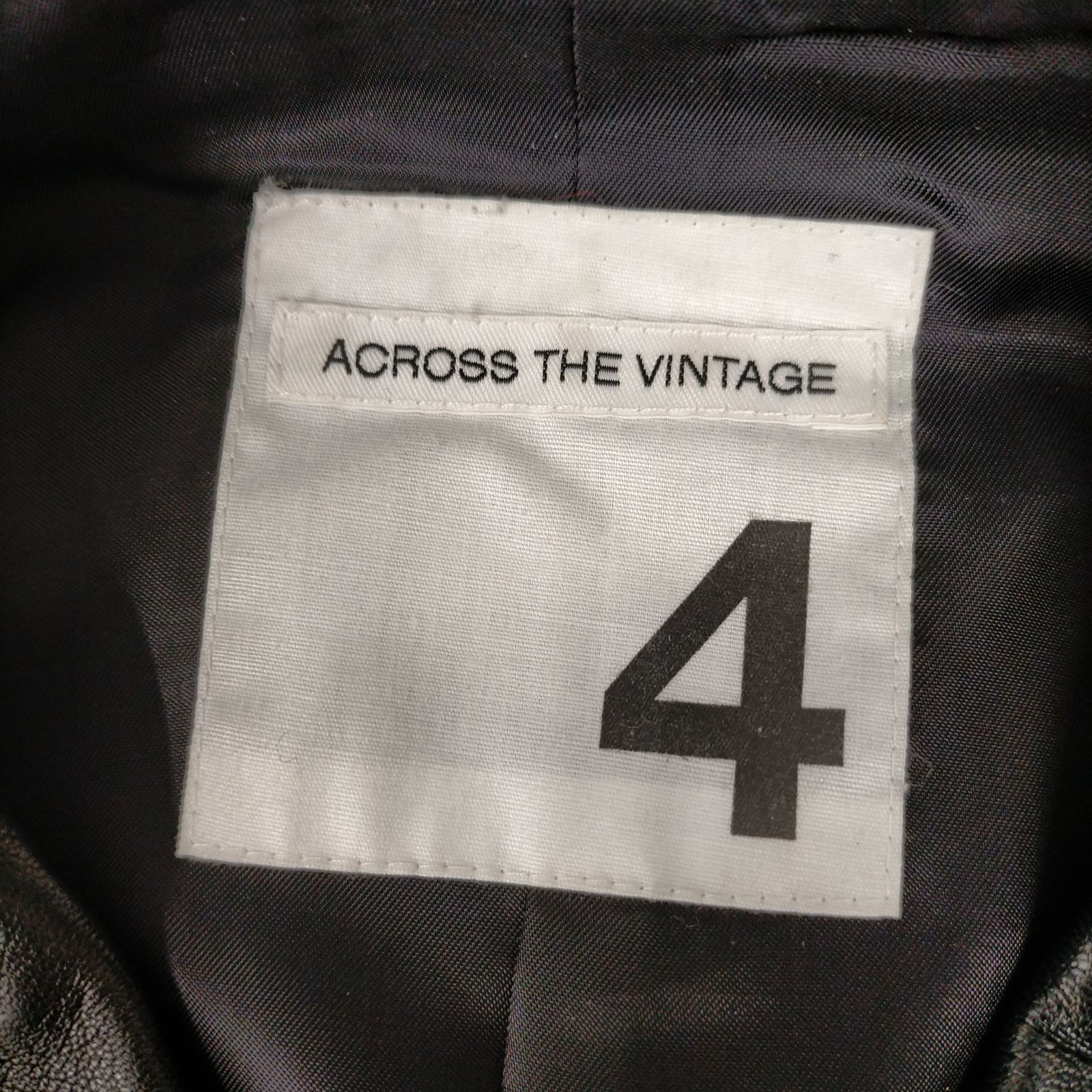 アクロスザヴィンテージ ACROSS THE VINTAGE ラムレザー ダブル