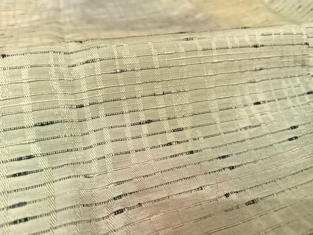 平和屋着物○茜染 花背紬 道中着 縞 ロング丈 正絹 逸品