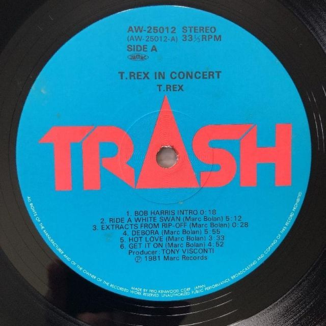 T.Rex LPレコード L GURU 見本盤 傷なし美盤 美ジャケ レア盤 T・レックス T.REX 1982年 LPレコード