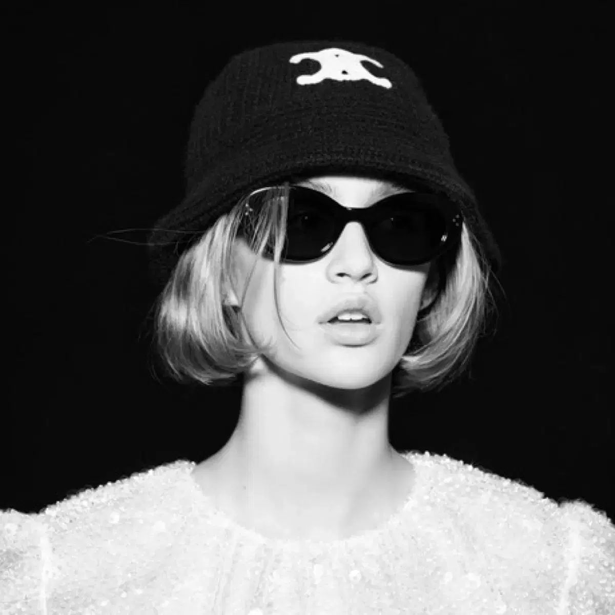 OS Celine セリーヌ トリオンフ クローシュ バケットハット ブラック