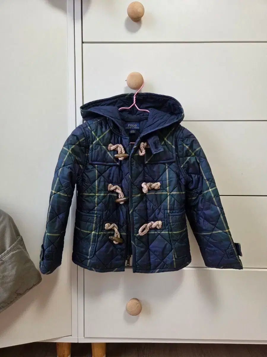 ポロ Ralph Lauren ラルフローレン キッズ チェック キルティング キルト フード ジャケット
