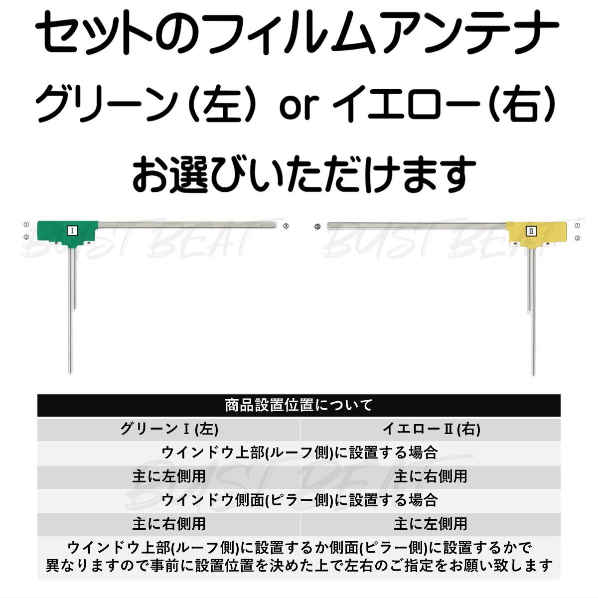 BUST BEAT ケンウッド MDV-D404BT 対応 ワンセグアンテナ HF201S-01 GPSアンテナ GT5 セット