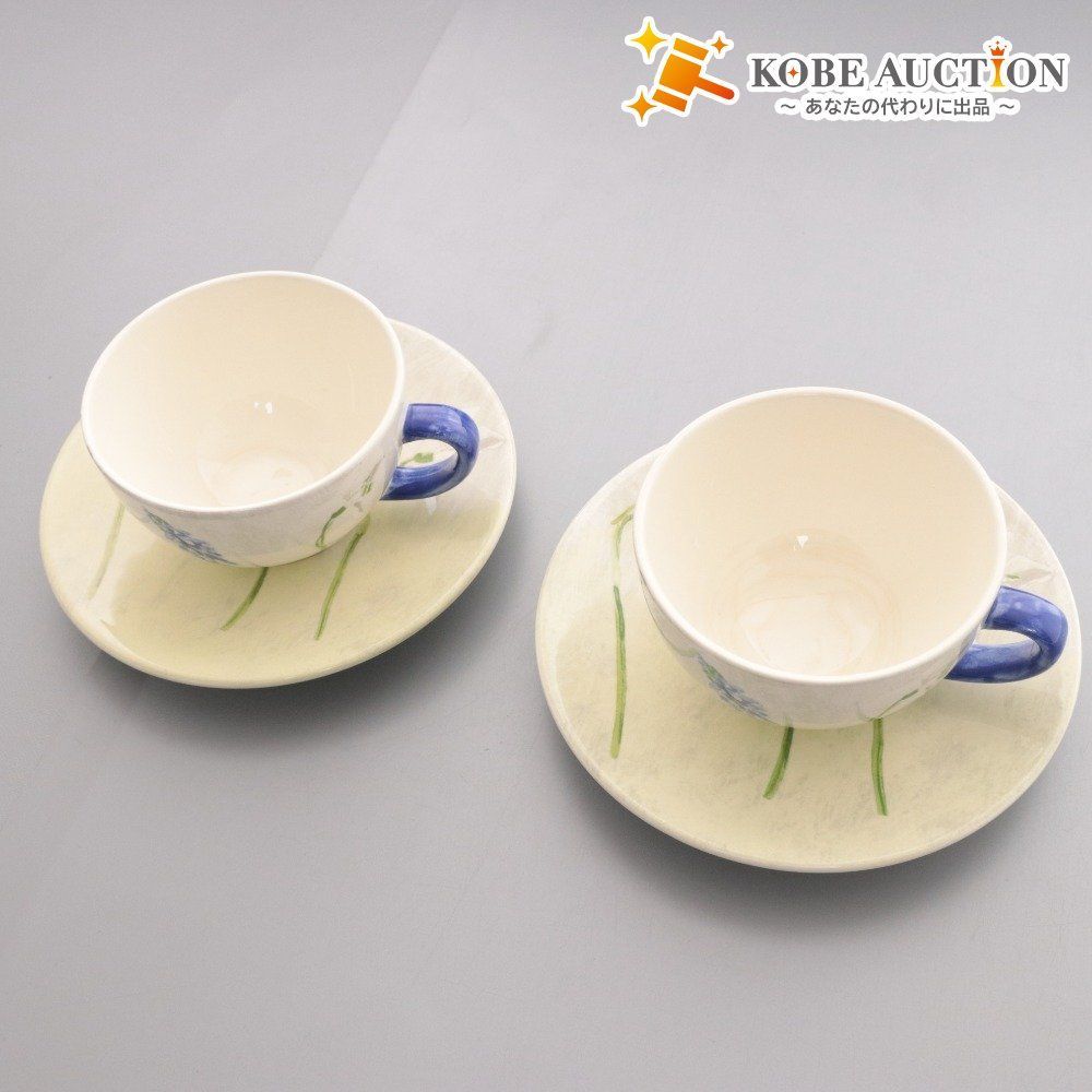 □ ジアン カップ＆ソーサー 2客セット まとめ売り アリス 花柄  