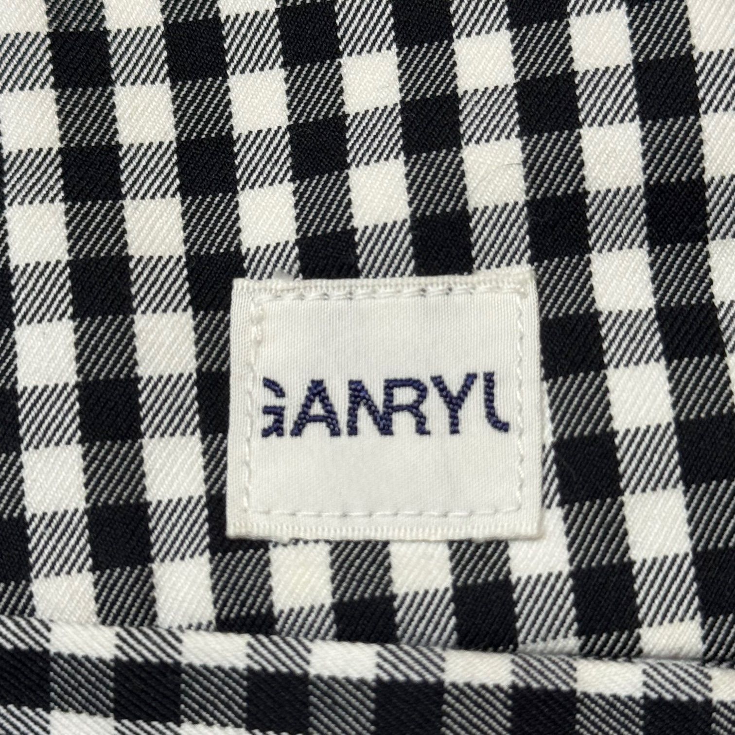 FUMITO GANRYU 14SS ギンガムチェックサルエルハーフパンツ