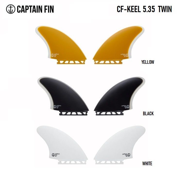 CAPTAIN FIN 2-Finセット 5.15 ホワイト/ブルー CAPTAIN FIN 2-Finセット 5.15 ホワイト/ブルー