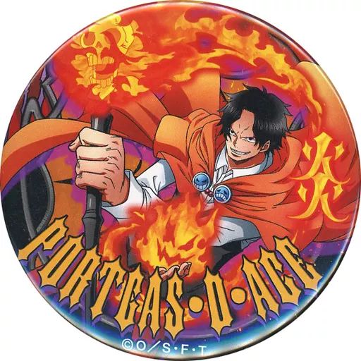 ワンピース 輩缶バッジ Trick or Adventure エース ワンピース ONE PIECE 麦わらストア限定 輩缶バッジ Trick or