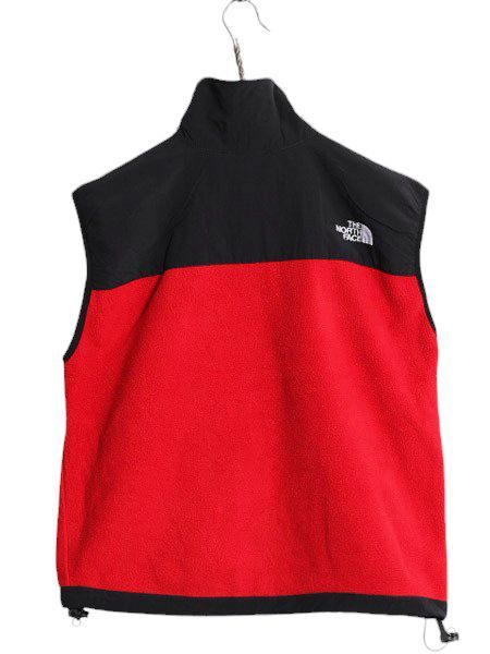 THE NORTH FACE - 90s ノースフェイス デナリ ベスト レディース S 90年代 オールド The North Face DENALI フリース ナイロン アウトドア フルジップ 黒 赤 お得なクーポン配布中!】 90s ノースフェイス デナリ ベスト