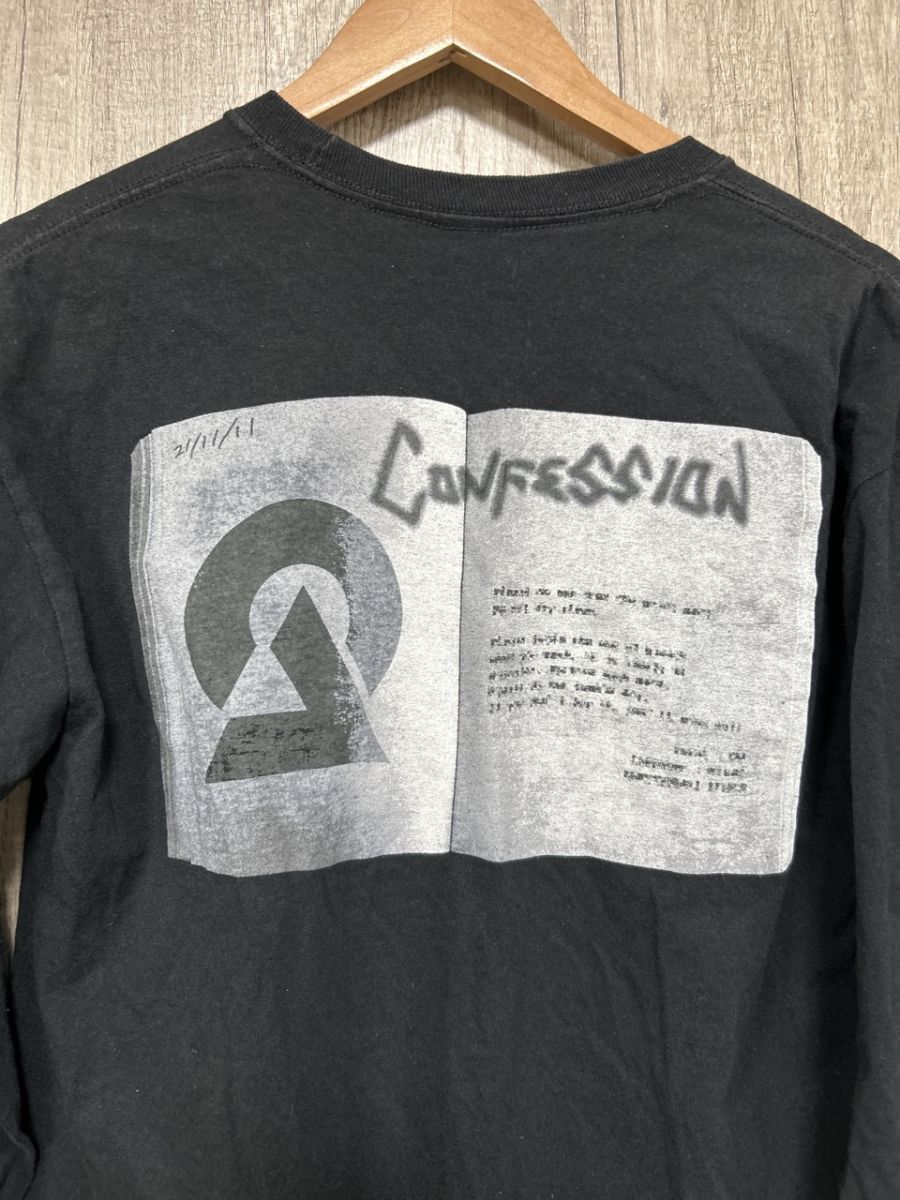 DUSTCELL 自白 CONFESSION ロングTシャツ DUSTCELL】「CONFESSION」ロングスリーブTシャツ／BLACK／3rd
