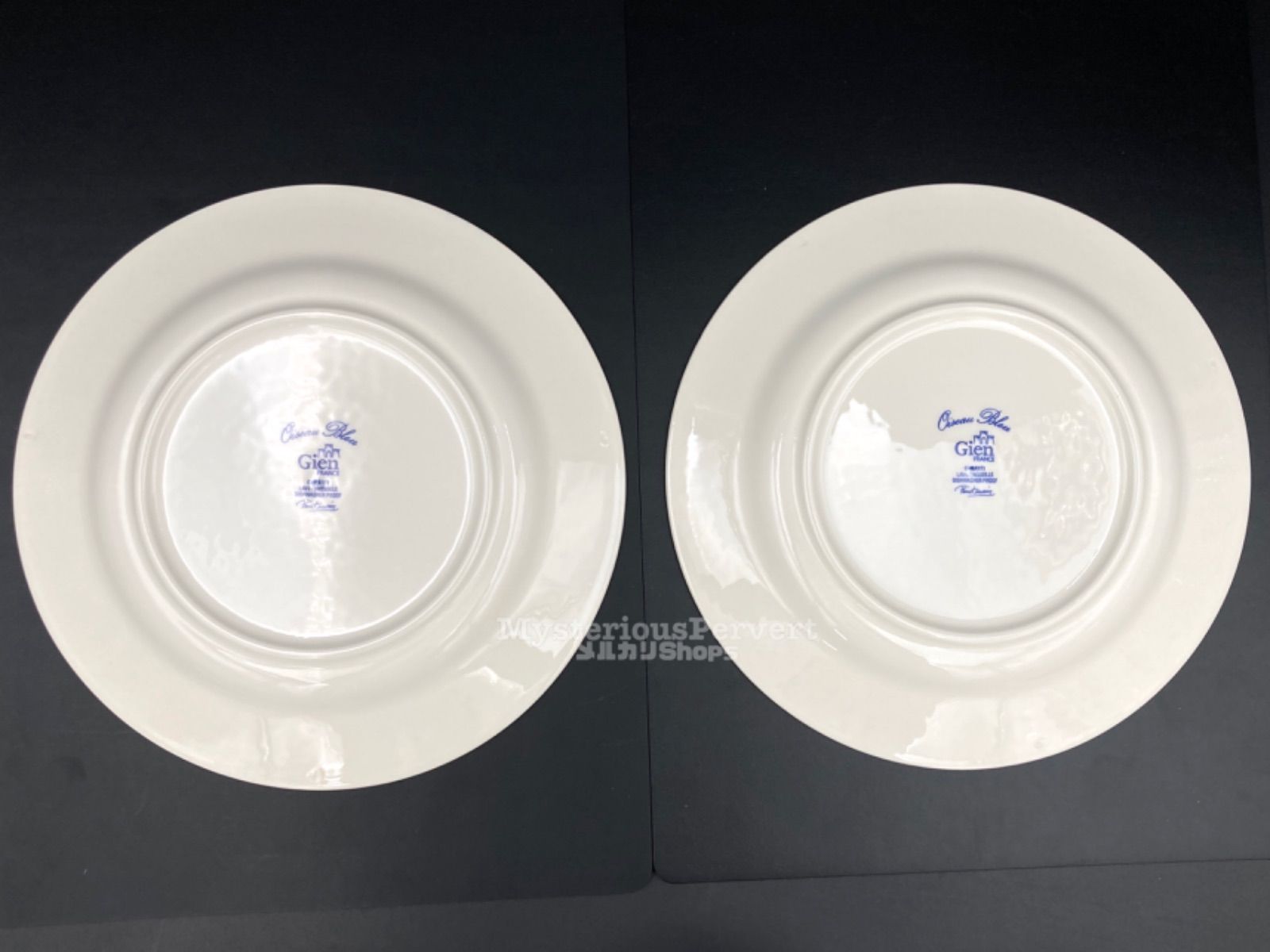 MZ075)Gien France Oiseau Bleu Fruit Plate 27cm 2枚 現状品