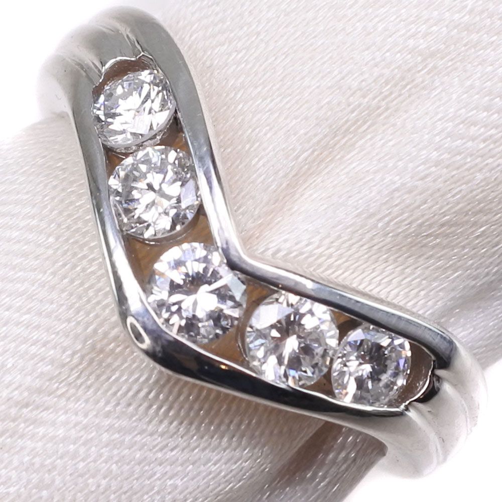 ダイヤモンド Pt900プラチナ 11号 0.518 レディース リング・指輪