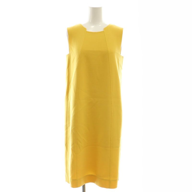 フォクシー FOXEY 37794 ノースリーブ ワンピース 膝丈 38 黄色 /NR
