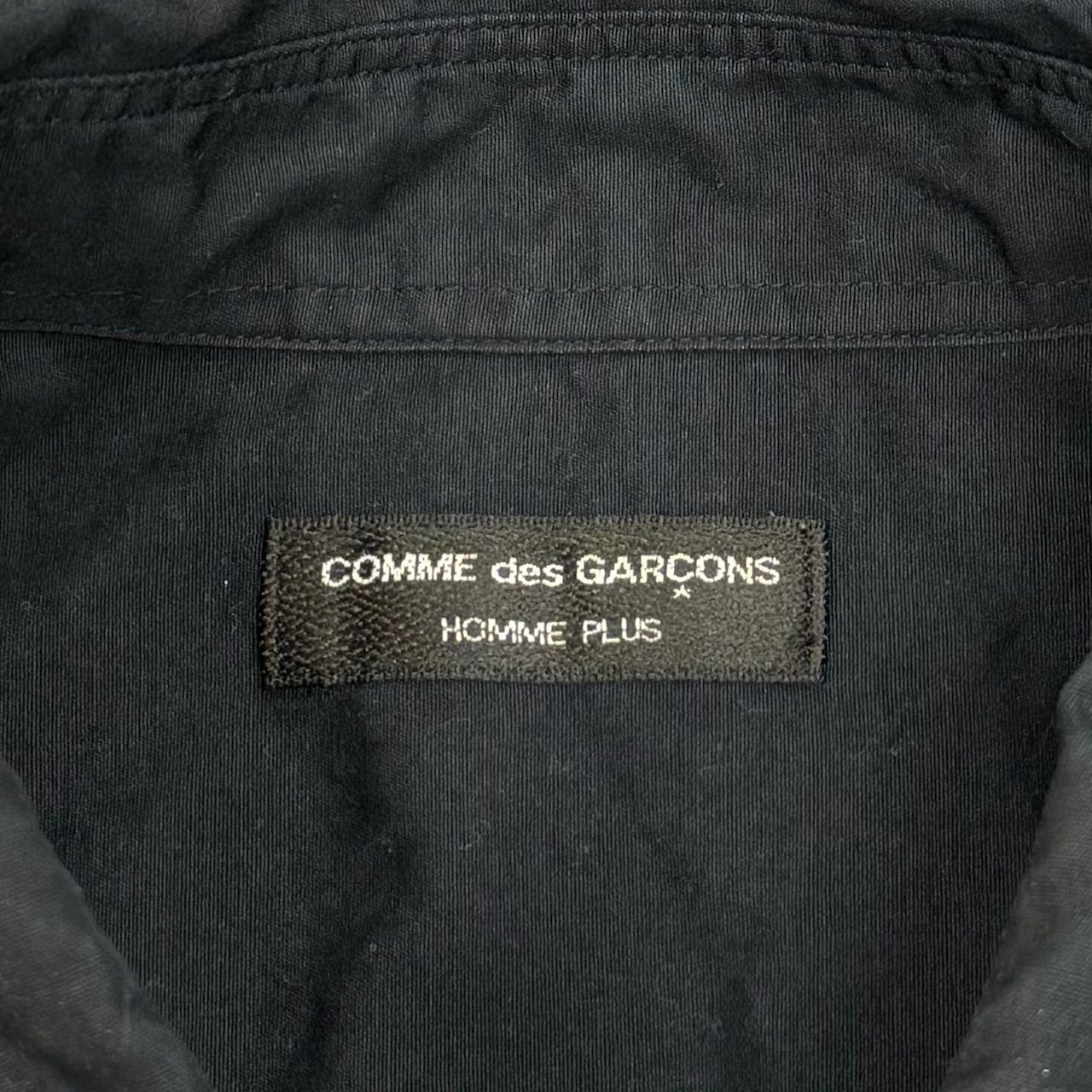 COMME des GARCONS HOMME PLUS 03SS ラメ半袖シャツ レギュラーカラーシャツ コムデギャルソンオムプリュス ブラック PI-B013 74558A7