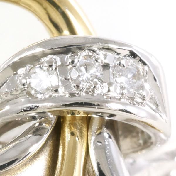 ノーブランド リング K18×Pt900×ダイヤモンド クリア 総重量:2.4g 美品 アクセサリー（指） ノーブランド no brand ブルーサファイヤ リング プラチナ Pt900