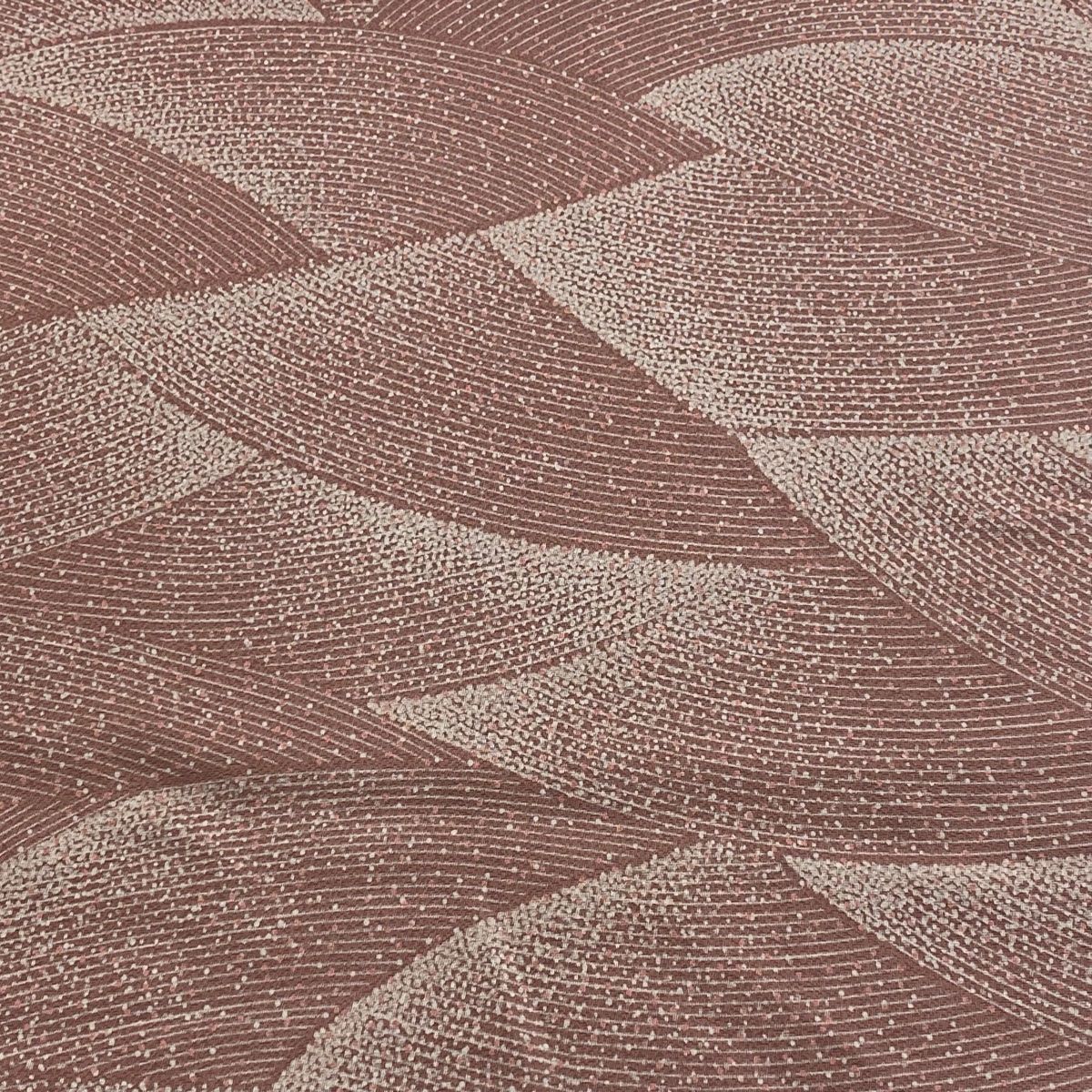 反物 秀品 小紋 幾何学 ピンクベージュ 正絹