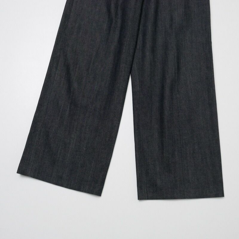 □美品□ADEAM アディアム ワンタック ワイドデニムパンツ ジーンズ 