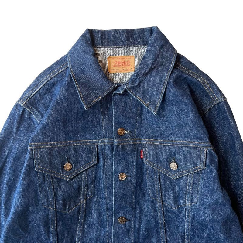 濃紺 サイズ46 70s USA製 Levis 70505 デニム ジャケット / 70年代