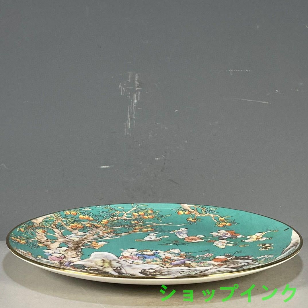 清乾隆粉彩嬰戯図賞盤 景徳鎮 陶磁器 装飾品 現代工芸品 美術品