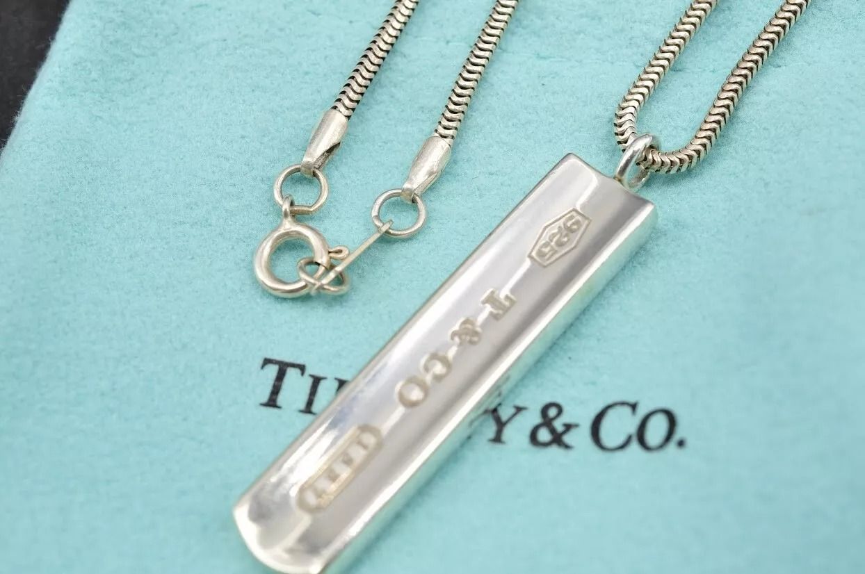【美品】TIFFANY 1837 ナローバー ネックレス SV925 シルバー ティファニー ナローバー ネックレス ペンダント Tiffany 1837