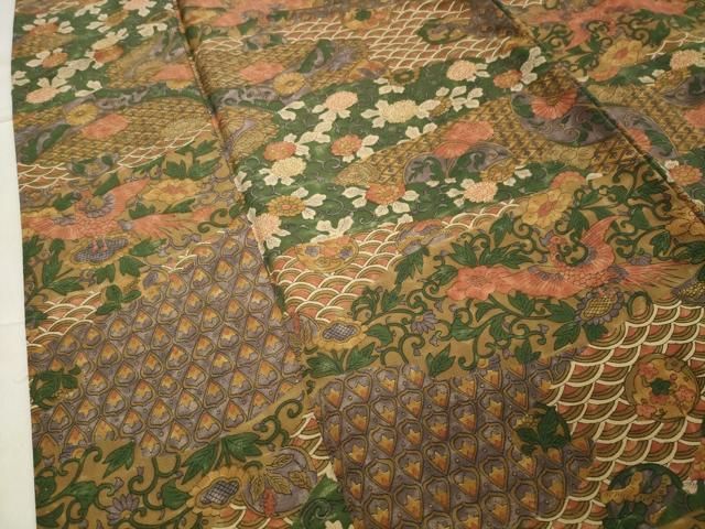 平和屋着物○日本のお笑いタレント 俳優 画家 書家 片岡鶴太郎 小紋 霞