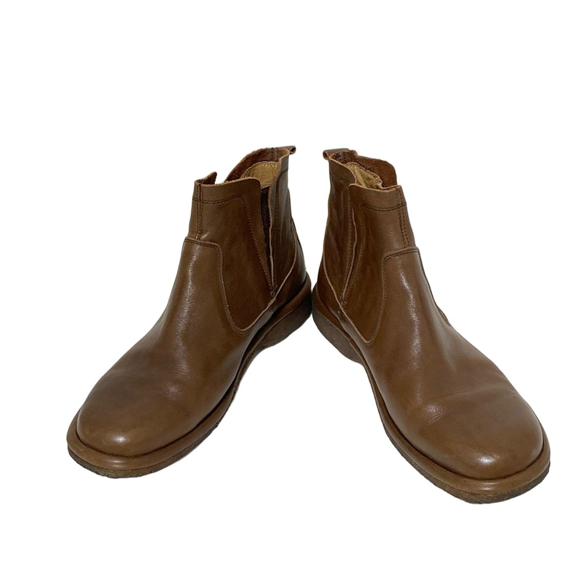 SAYA サヤ ショートブーツ 25 レディース - ダークブラウン サイドゴア レザー