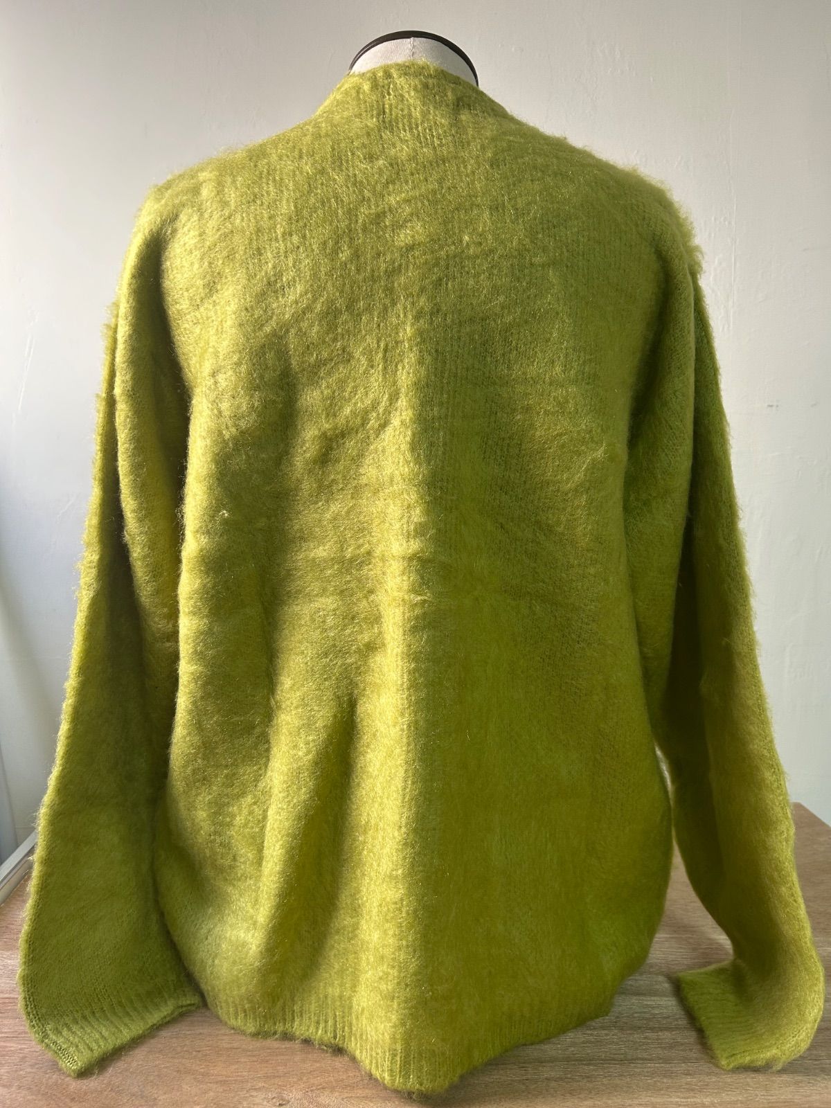 UNIVERD72 モヘアカーディガン オリーブ グリーン モヘア調ニット