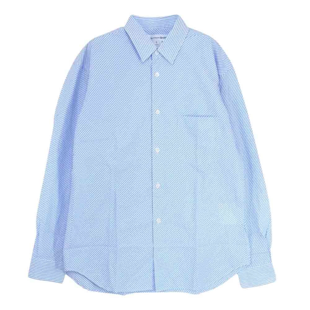 COMME des GARCONS コムデギャルソン 長袖シャツ SHIRT シャツ CDGS2BS FOREVER フォーエバー レジメンタル  ストライプ 長袖 シャツ ブルー系 ホワイト系【中古】 - メルカリ