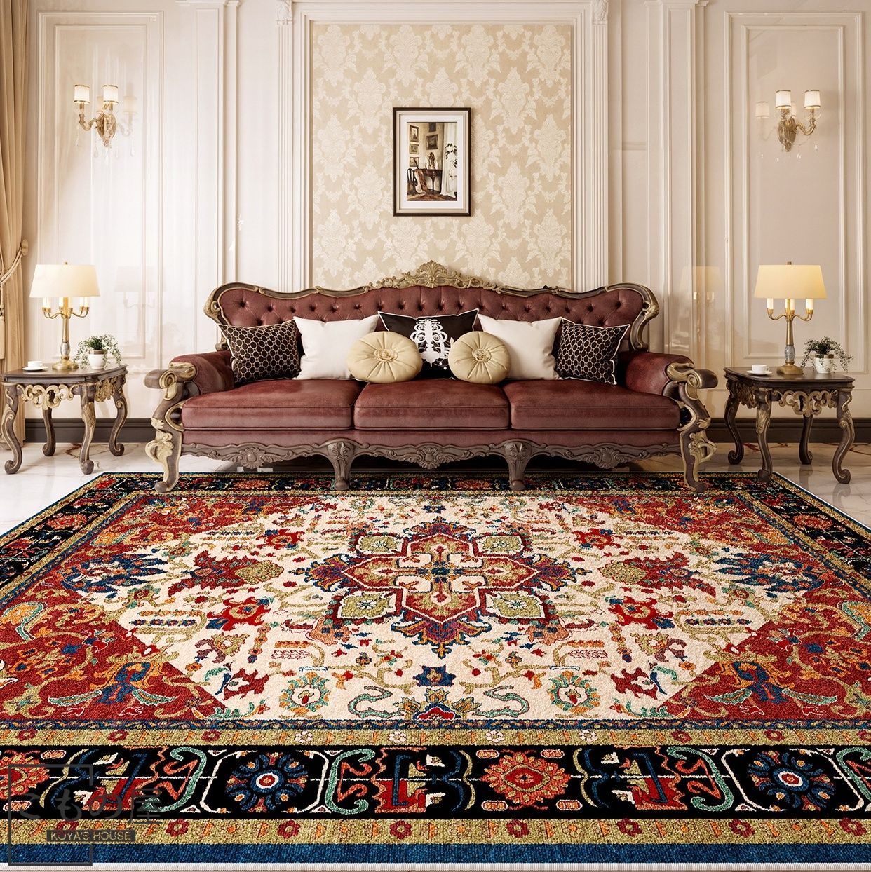 プリントヨギラグ ライナーミッキーマウス LAVA マット ミッキー ラグ