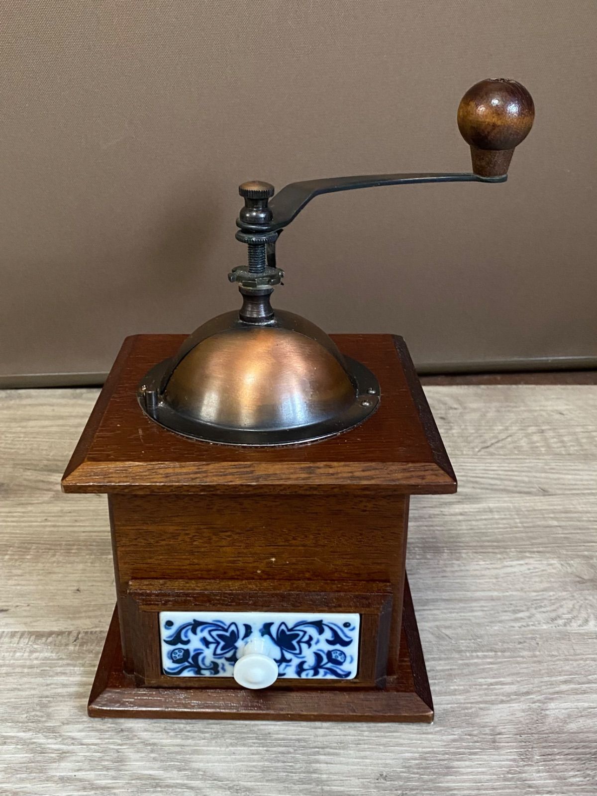 希少 SHIROSHO 手挽きコーヒーミル 手動ミル 木製 ヴィンテージ