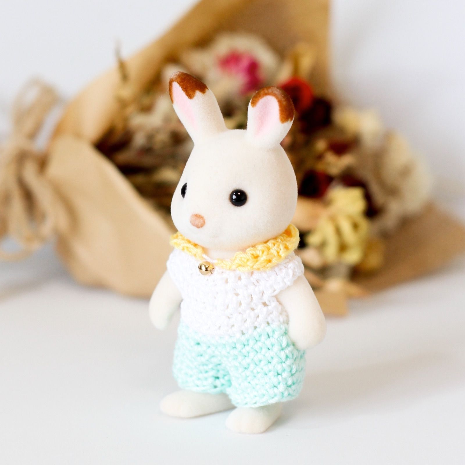 シルバニア ハンドメイド 服 親子ペア ♡グリーン イエロー♡ 男の子 