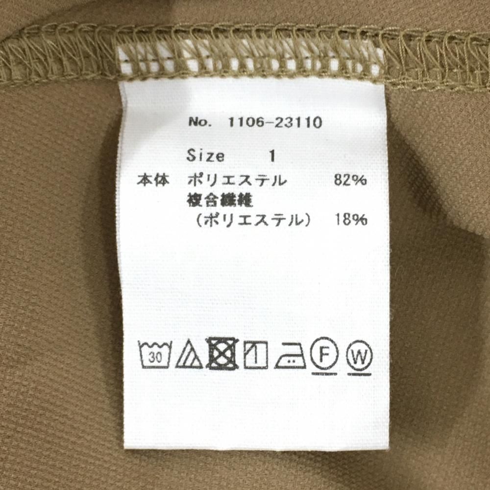 【超美品】CPG スカート ライトブラウン×黒 ウエストゴム ロゴ 内側インナーパンツ レディース 1(S) ゴルフウェア 2023年モデル CPG 超美品】CPG スカート ライトブラウン×黒 ウエストゴム ロゴ