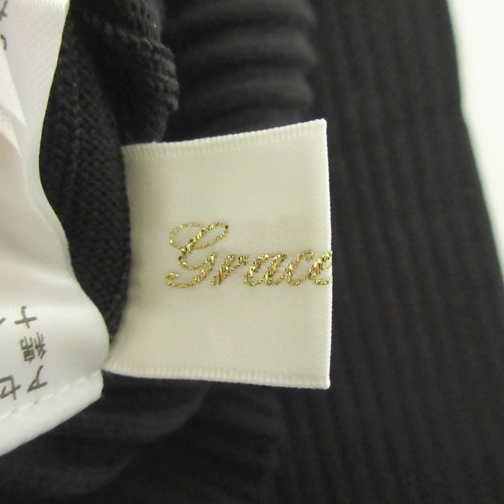 美品 23AW Grace Class グレースクラス グレースコンチネンタル リブポロニットカーディガン 0223353236 36 ブラック レディース 古着 中古 美品 23AW Grace Class グレースクラス グレースコンチネンタル